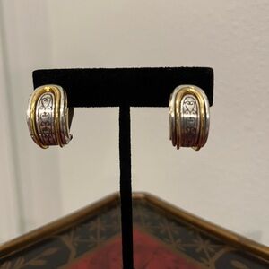 Brighton Two tone  Clip Earrings